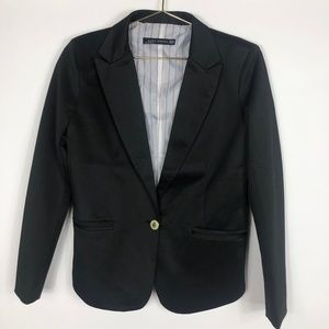 Zara Black Satin Blazer